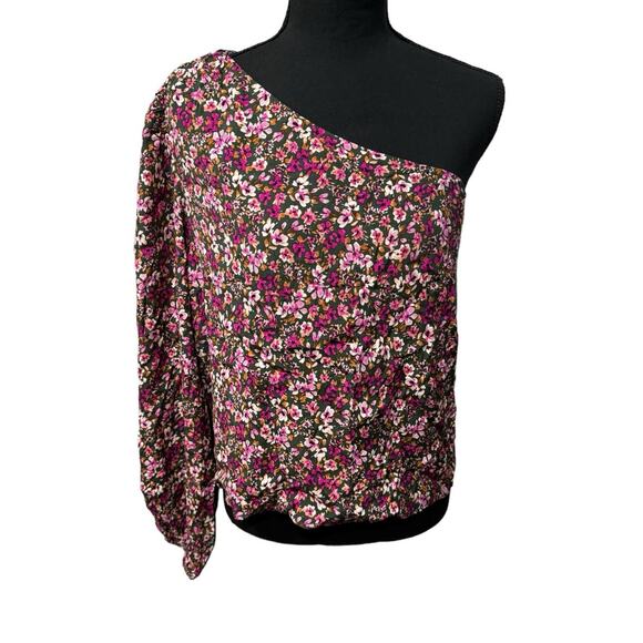 NWT! Lucy Paris Asymmetric Open Shoulder Blouse - Size Medium - Picture 2 of 6